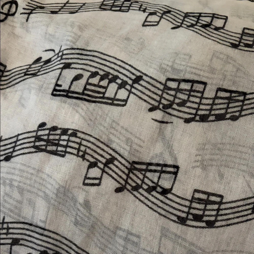 Musical Note Patterned Infinity Scarf - Picture 3 of 5